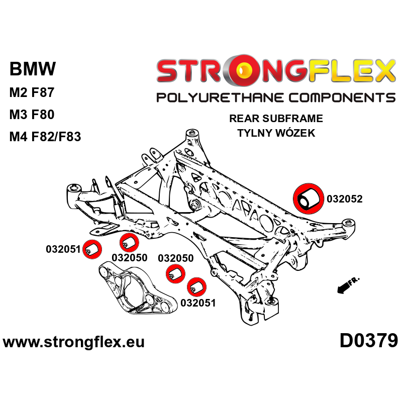 Rear diff mount - front bush SPORT 032050A