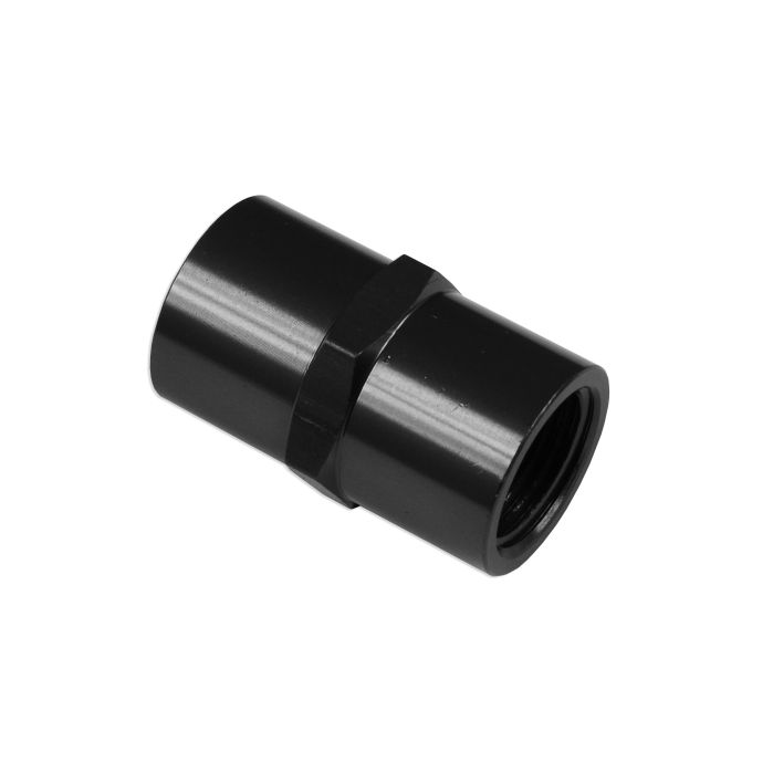 1/8 NPT to 1/8 NPT Straight Female Coupler Union Bush Oil Hose Fitting Adapter Black