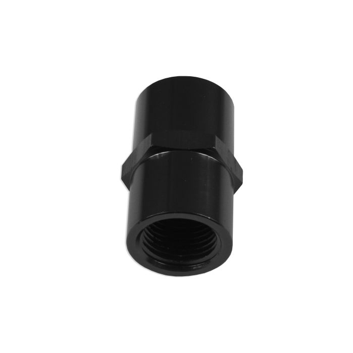 1/8 NPT to 1/8 NPT Straight Female Coupler Union Bush Oil Hose Fitting Adapter Black
