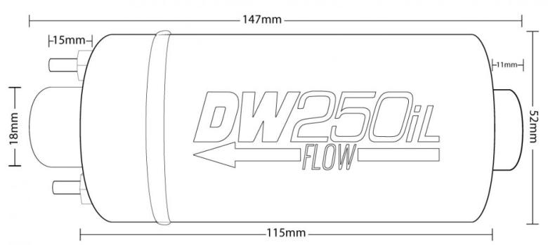 Deatschwerks DW250il in-line fuel pump