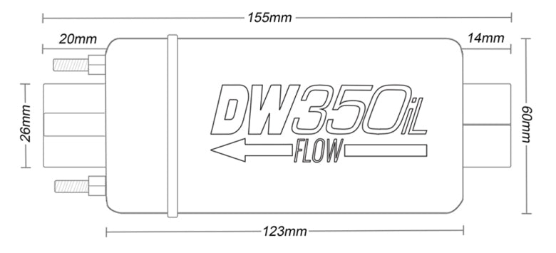 Deatschwerks DW350il in-line fuel pump