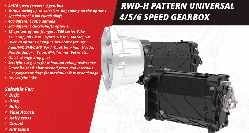 RWD- Universal H-Pattern Gearbox