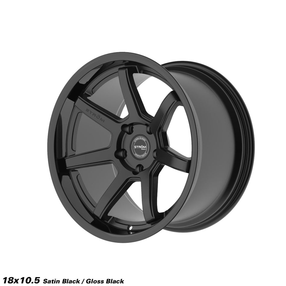 DS-15 Alloy Wheel – 18x10.5 ET10 5x114.3 CB73.1 Gloss Black / Satin Black Face