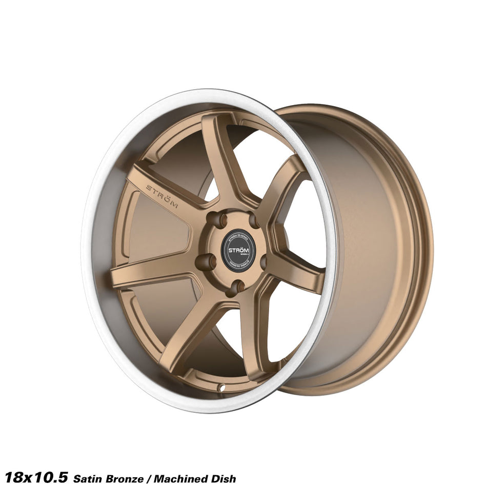 DS-15 Alloy Wheel – 18x10.5 ET10 5x114.3 CB73.1 Satin Bronze Face / Polished Dish
