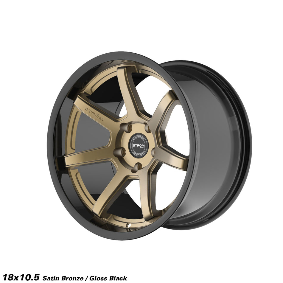 DS-15 Alloy Wheel – 18x10.5 ET10 5x114.3 CB73.1 Gloss Black / Satin Bronze Face