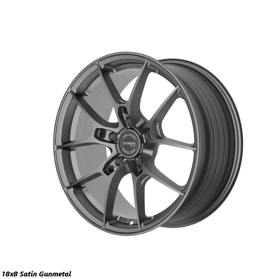 STR-F1 Alloy Wheel – 18x8 ET42 5x112 CB66.6 Satin Gun Metal