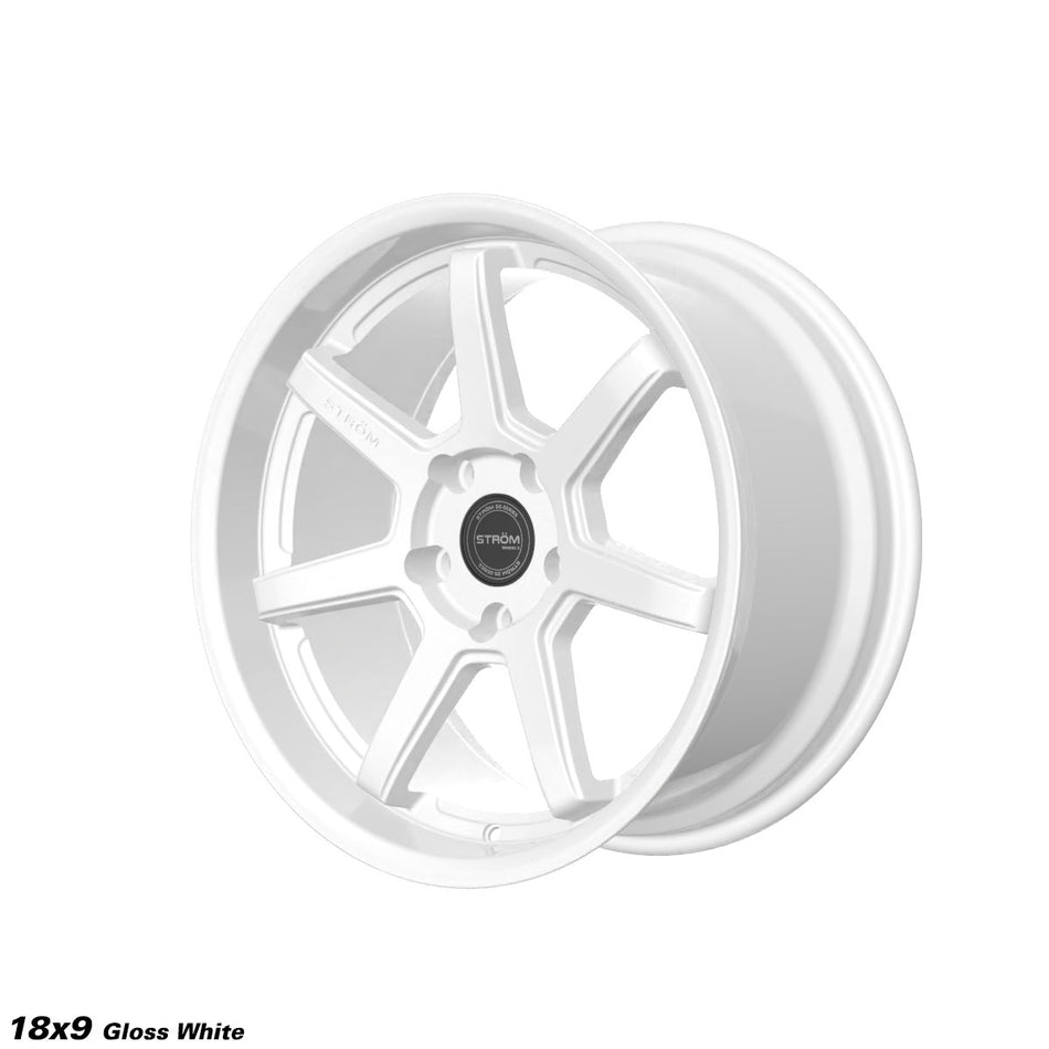 DS-15 Alloy Wheel – 18x9 ET30 5x114.3 CB73.1 Full Gloss White