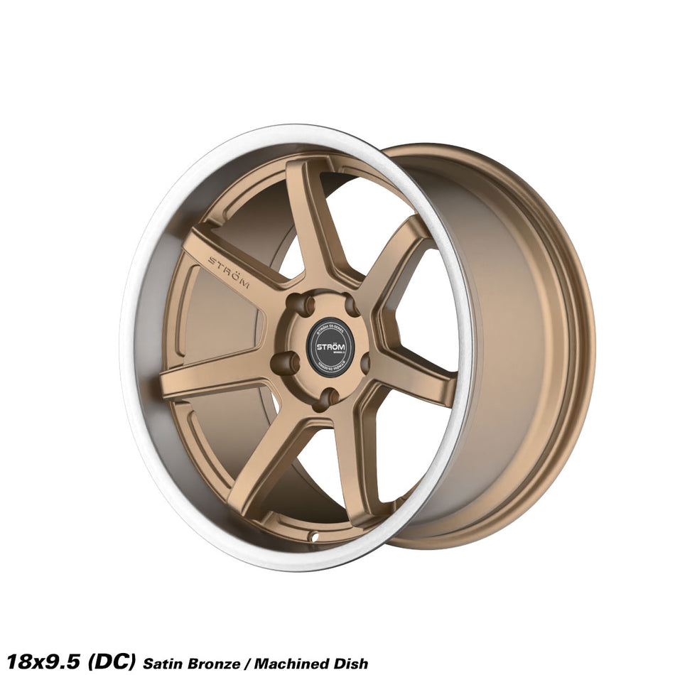 DS-15 Alloy Wheel – 18x9.5 ET10 5x114.3 CB73.1 Satin Bronze Face / Polished Dish