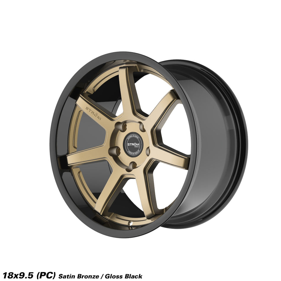 DS-15 Alloy Wheel – 18x9.5 ET30 5x114.3 CB73.1 Gloss Black / Satin Bronze Face
