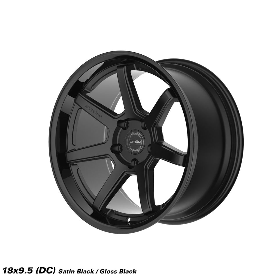 DS-15 Alloy Wheel – 18x9.5 ET30 5x114.3 CB73.1 Gloss Black / Satin Black Face