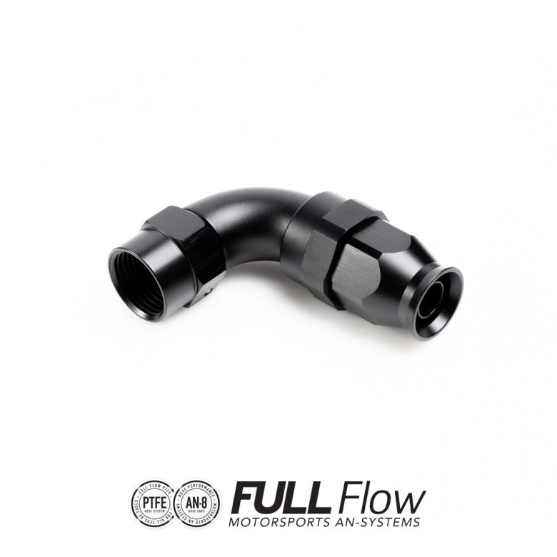 Nuke Performance Full Flow PTFE Hose End Fitting 90 Degree AN-8