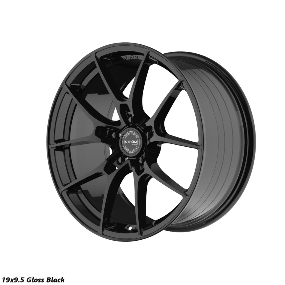 STR-F1 Alloy Wheel – 19x9.5 ET40 5x112 CB66.6 Gloss Black