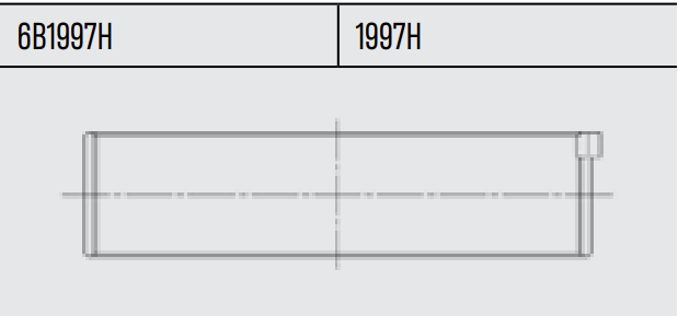 6B1997HX-STD Con rod bearing set (ACL Race Series) with 0.025mm (0.001”) extra clearance