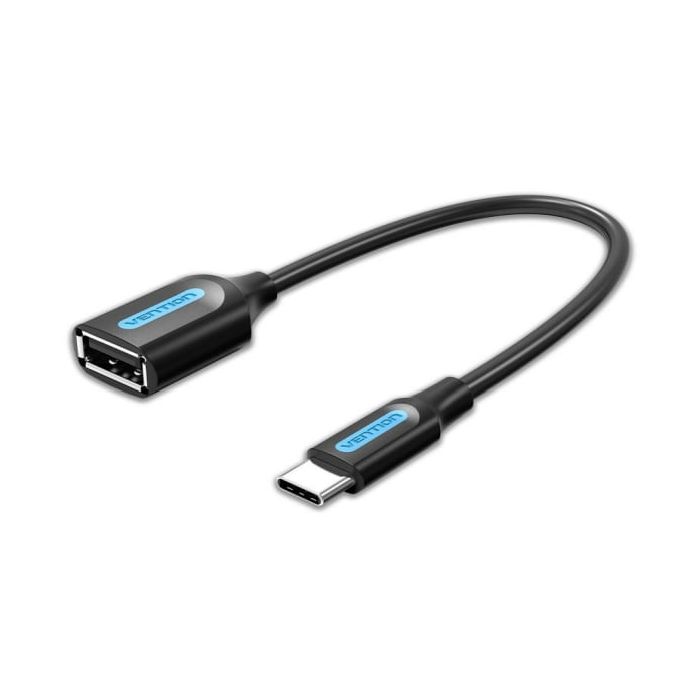 Ecumaster Cable CCSBB; USB 2.0; USB A female, USB C male; nickel-plated; 0.15 m; black