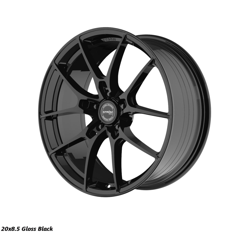 STR-F1 Alloy Wheel – 20x8.5 ET25 5x112 CB66.6 Gloss Black