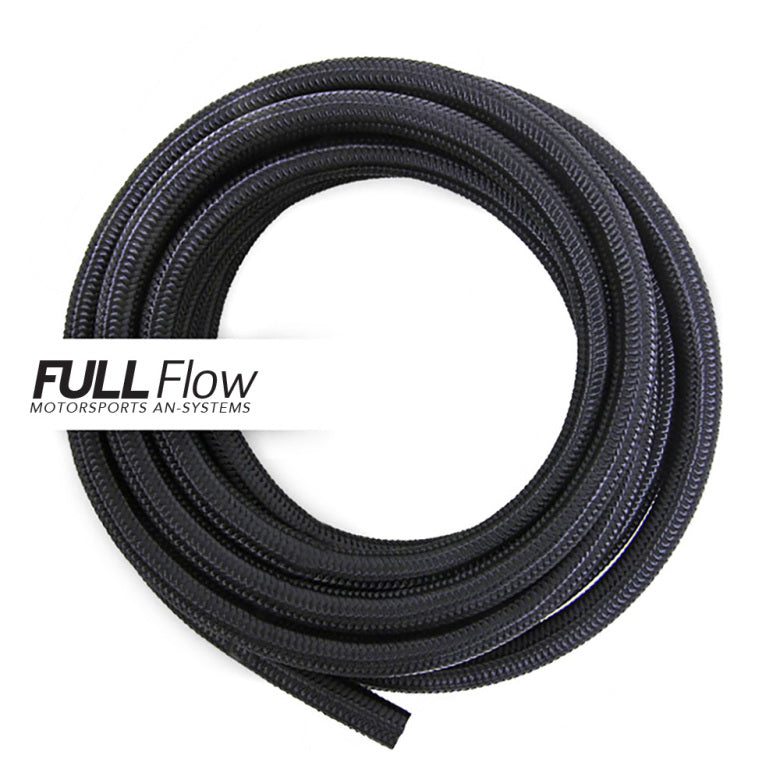 Nuke Performance Black Nylon Braided Fuel Hose AN-10