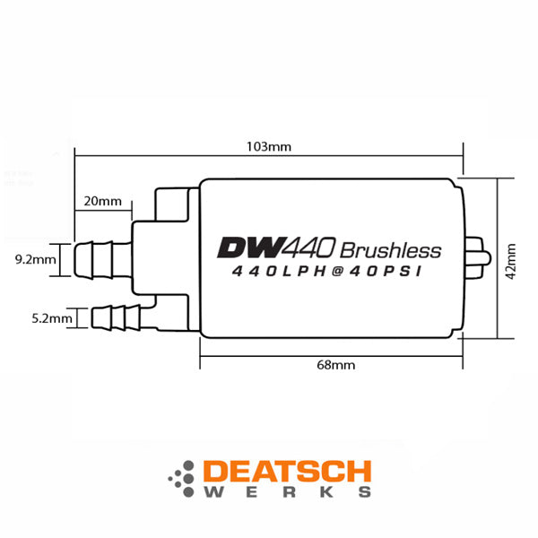 Deatschwerks DW440 Brushless in-tank fuel pump