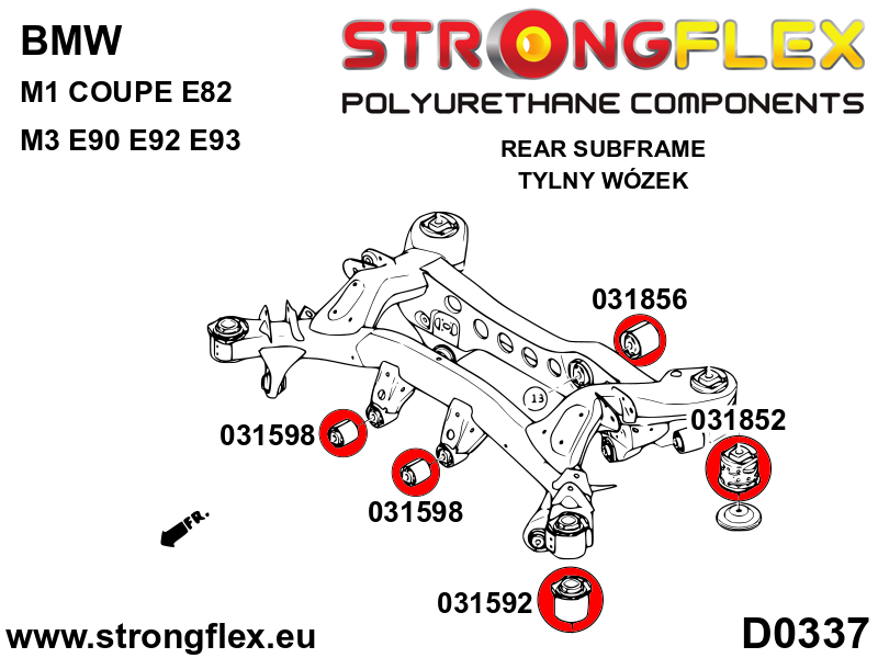 Rear subframe bush kit SPORT 036094A