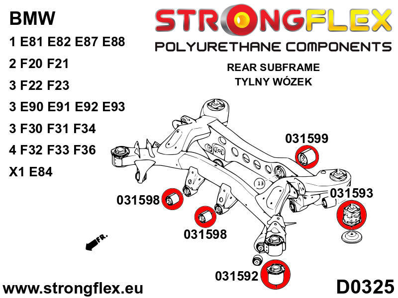 Rear subframe bush kit SPORT 036241A