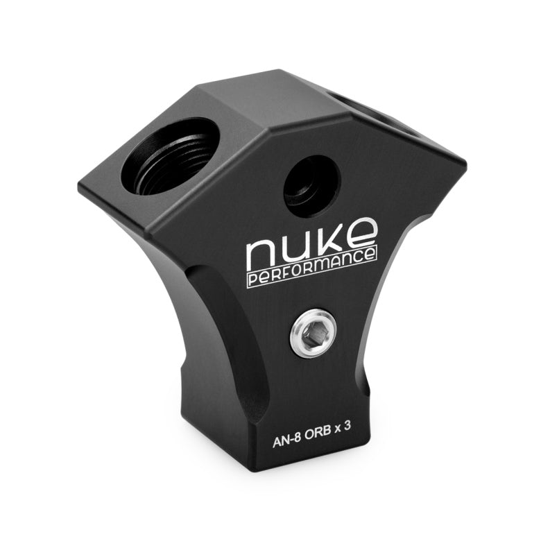 Nuke Performance Y-Block Adapter Fitting, AN-8 ORB (3x)