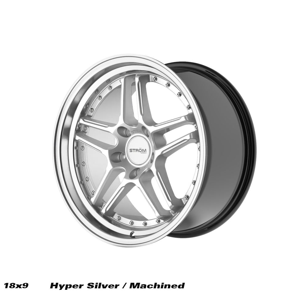 DS-05 Alloy Wheel – 18x9 ET33 5x114.3 CB73.1 Hyper Silver / Polished Dish