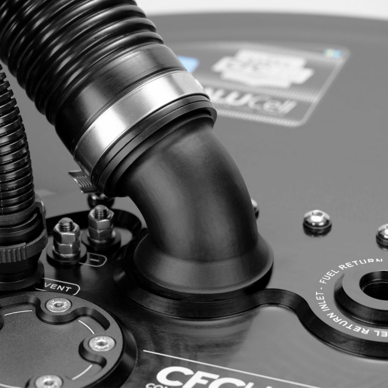Nuke Performance Remote Mount Fill Neck, 60 Degree Elbow For Direct Mount To CFC Unit