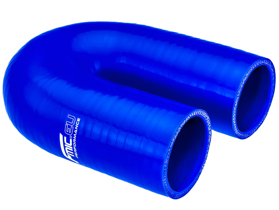 Silicone elbow 180' 70mm Blue
