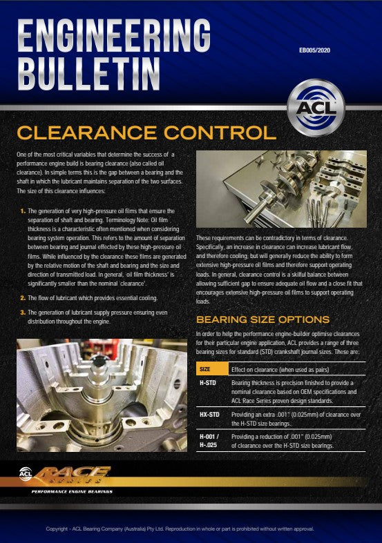 PROMO - ACL - Clearance Control EN PROMO - ACL - Clearance Control EN