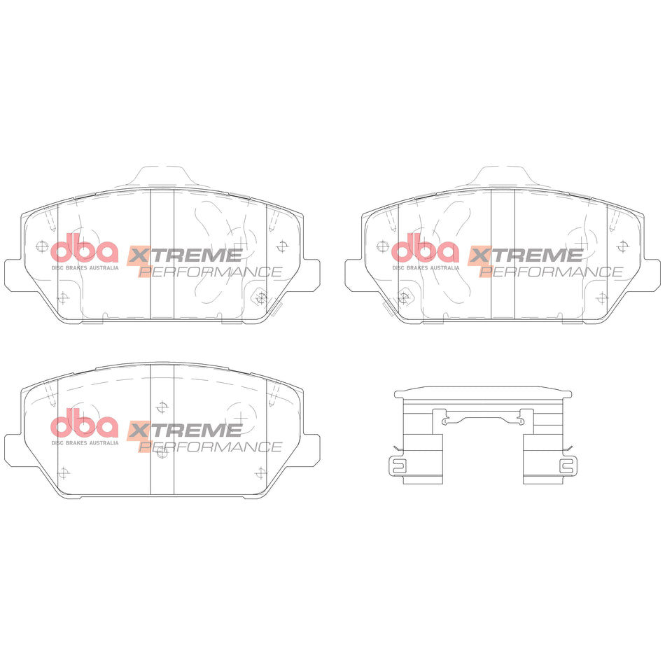 DBA Brake Pads Xtreme Performance ECE R90 certified DB15012XP