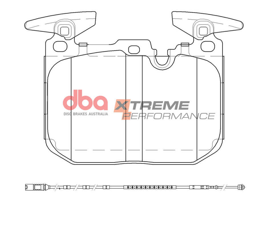 DBA Brake Kit - 4000 Series T3 Slotted & Xtreme Performance Brake Pads (2x DBA42676S + DB2299XP) DBA42676S-2299XP
