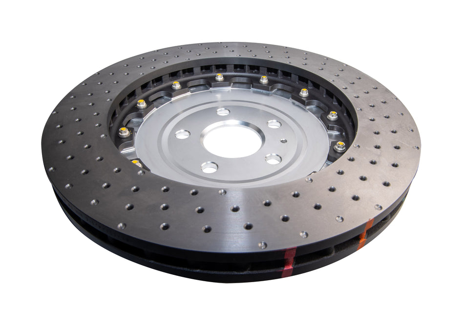 DBA 5000 series - Crossed Drilled & Dimpled Silver Hat DBA52844SLVXD