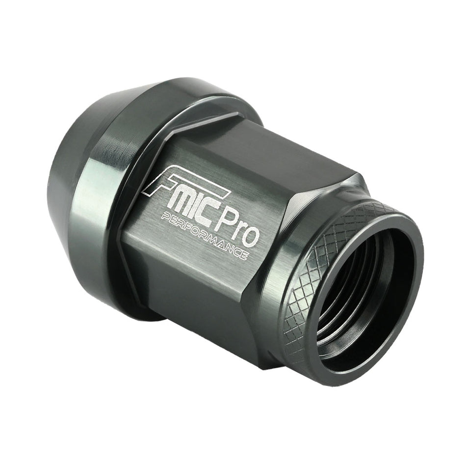 Forged aluminum wheel nut FMIC.Pro M14x1.25 Grey (gun metal) 1 pc. conical through-hole 7075-T6