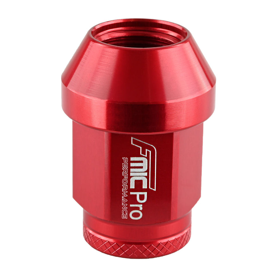 Forged aluminum wheel nut FMIC.Pro M12x1.5 Red 1 pc. conical through-hole 7075-T6