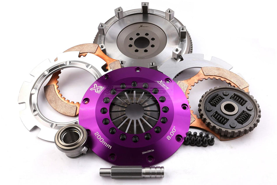 Nissan 180SX - 200SX - Silvia Xtreme Performance - 200mm Sprung Ceramic Twin Plate Clutch Kit Incl Flywheel 1200Nm