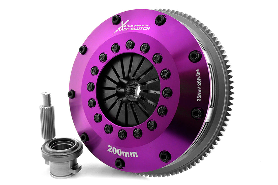 NISSAN 180SX - 200SX - SILVIA Xtreme Performance - 200mm Rigid Ceramic Twin Plate Clutch Kit Incl Flywheel 1200Nm