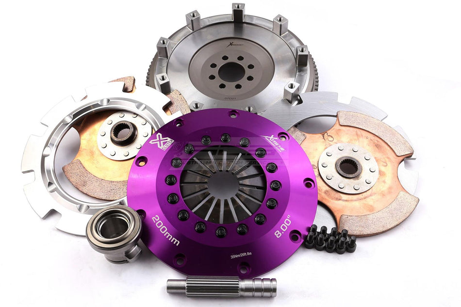 NISSAN 180SX - 200SX - SILVIA Xtreme Performance - 200mm Rigid Ceramic Twin Plate Clutch Kit Incl Flywheel 1200Nm