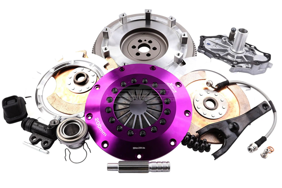 NISSAN - SKYLINE - STAGEA Xtreme Performance - 200mm Rigid Ceramic Twin Plate Clutch Kit Incl Flywheel 1200Nm