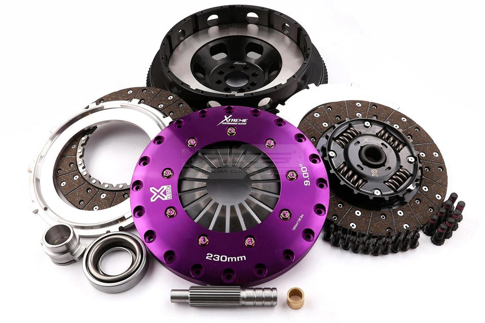 NISSAN 180SX - 200SX - SILVIA Xtreme Performance - 230mm Sprung hub Organic Twin Plate Clutch Kit Incl Flywheel 1000Nm