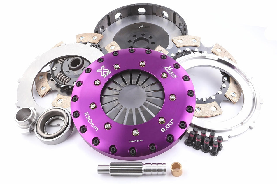 Nissan 180SX - 200SX - Silvia Xtreme Performance - 230mm Sprung Ceramic Twin Plate Clutch Kit Incl Flywheel 1000Nm