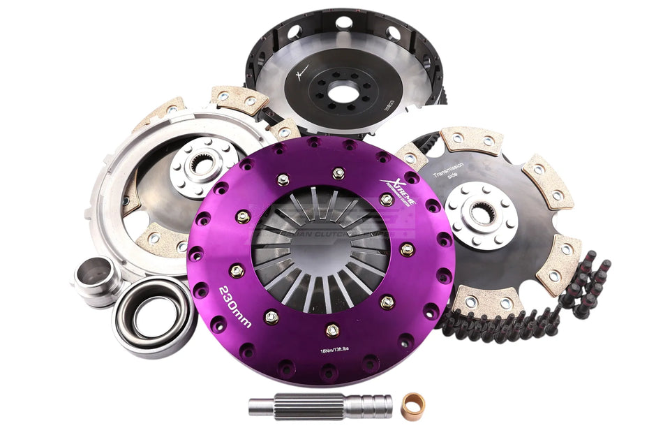 NISSAN 180SX - 200SX - SILVIA Xtreme Performance - 230mm Rigid Ceramic Twin Plate Clutch Kit Incl Flywheel 1800Nm