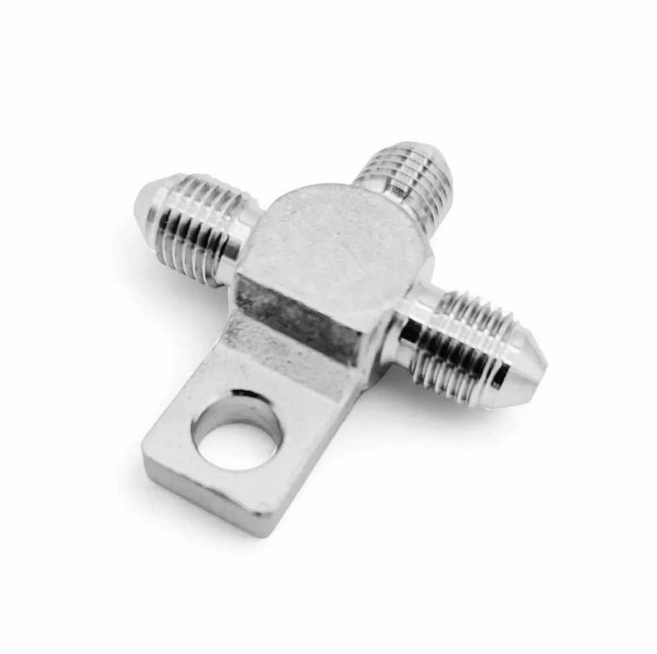 T Piece - 3 way Male AN3 Adaptor with Mounting Tab