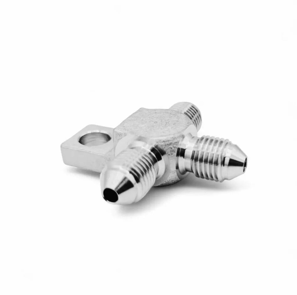 T Piece - 3 way Male AN3 Adaptor with Mounting Tab
