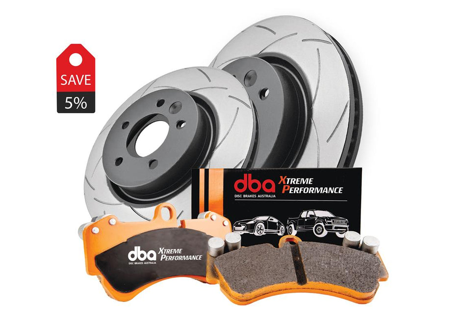 DBA Brake Kit - Street Series T2 Slotted & Street Performance Brake Pads (2x DBA2965S + DB2064SP) DBA2965S-2064SP