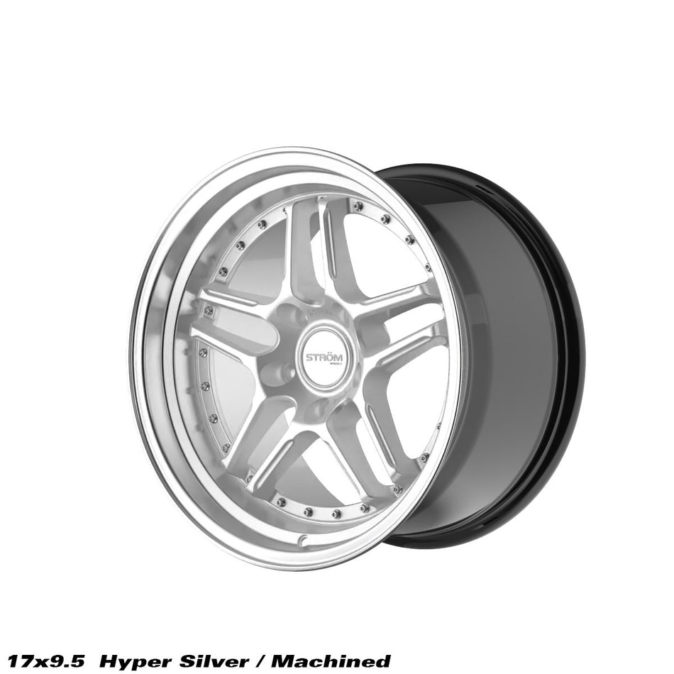DS-05 Alloy Wheel – 17x9.5 ET15 5x114.3 CB73.1 Hyper Silver / Polished Dish