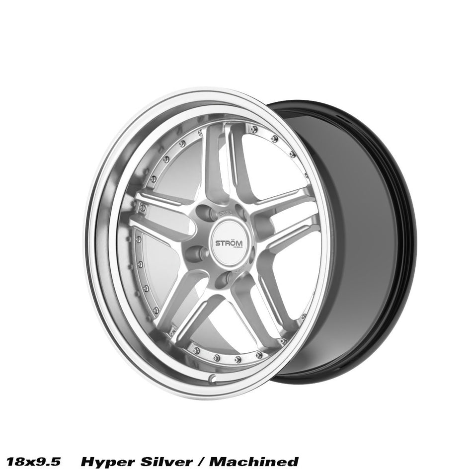 DS-05 Alloy Wheel – 18x9.5 ET15 5x114.3 CB73.1 Hyper Silver / Polished Dish