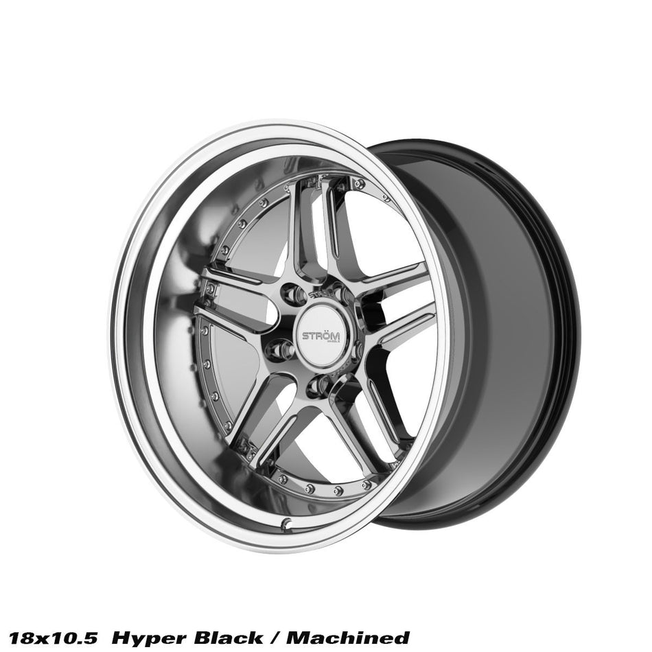 DS-05 Alloy Wheel – 18x10.5 ET10 5x120 CB72.6 Hyper Black / Polished Dish