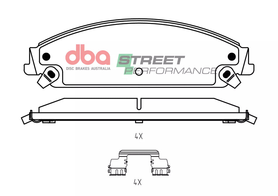 DBA Brake Pads Street Performance DB2008SP