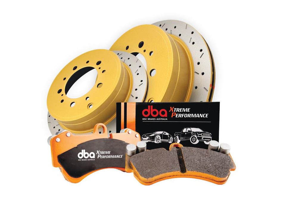 DBA Brake Kit - 4000 Series T3 Slotted & Xtreme Performance Brake Pads (2x DBA42246XS + DB7878XP) DBA42246XS-7878XP