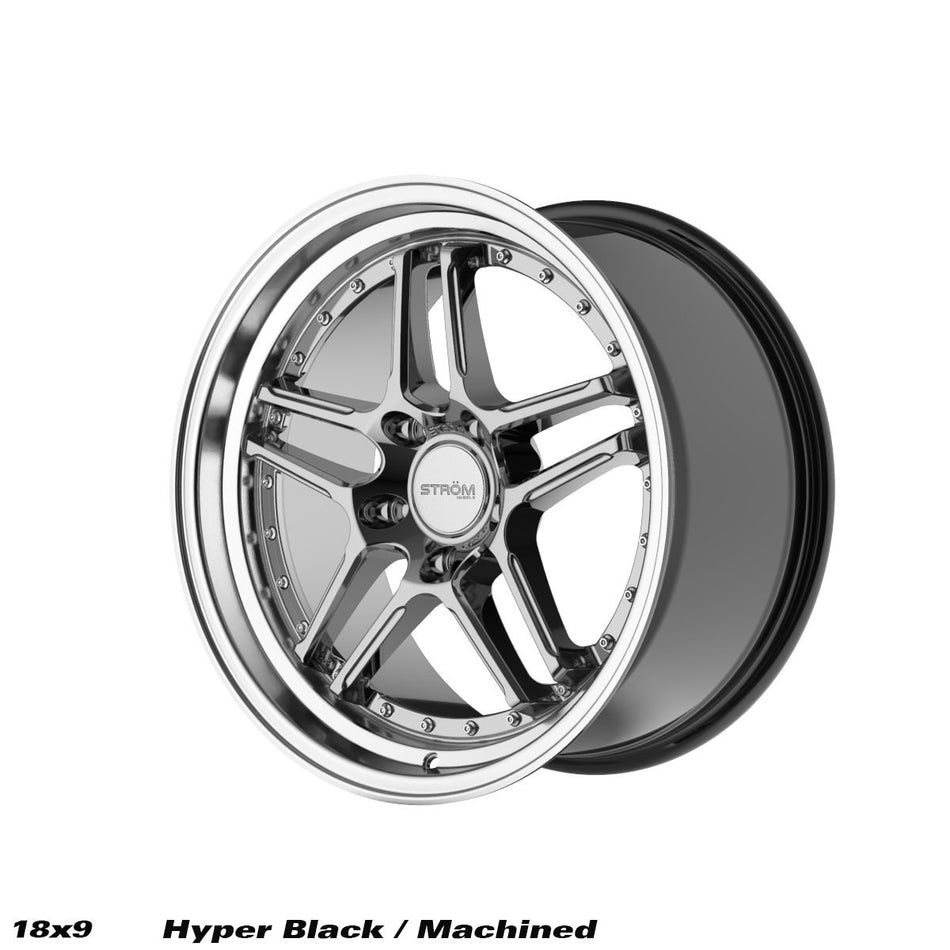 DS-05 Alloy Wheel – 18x9 ET35 5x100 CB73.1 Hyper Black / Polished Dish