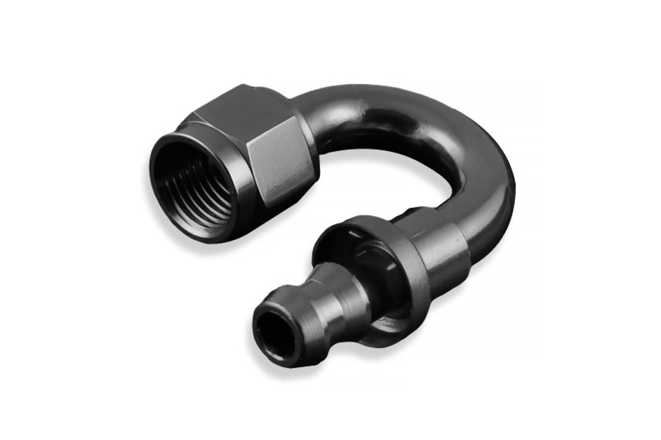 AN6 Push-On 180' fitting Black